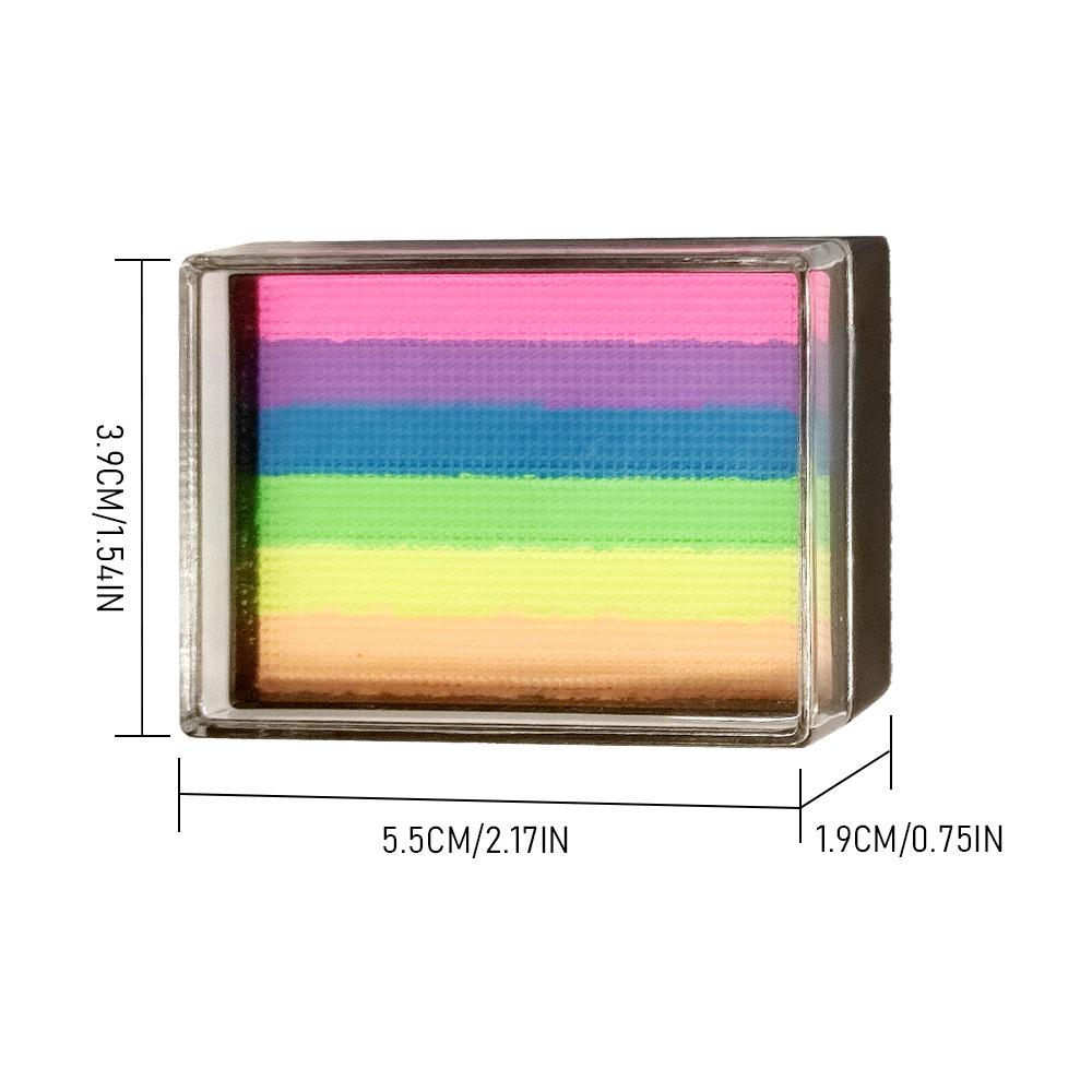 Palette di Colori Arcobaleno a Base d'Acqua per il Viso Pittura Corporea Lavabile Strisce di Colore per Pittura Facciale Festival Cosplay Trucco Regalo