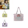 Pattern Lace Design Tote Bag With Transparent Compartment For Daily Use Girls