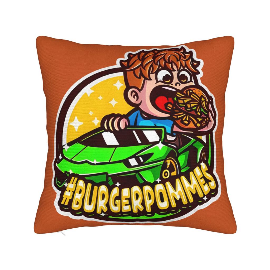 Lukasbs Lukas Icrimax Burgerpomms Pillow Case Square Pillow Cover Fashion Pillowcases For Sofa Couch Bed Living Room