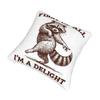 Prima di tutto SONO UN DELIZIOSO Divertente Procione Federe Cuscino Stuff Stampato Copricuscino Regalo Copricuscino Decorativo Sedia Multi-Taglia
