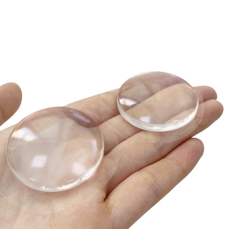 6 Stück Waschbare Selbstklebende Transparente Türstopper Türwand-Schutzpolster Wiederverwendbares Weiches Runder/Eckiger Stoßdämpfendes Gel