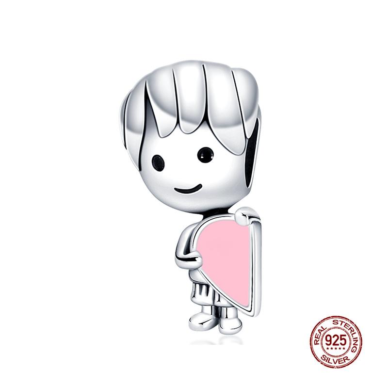 

Оригинальные Шармы Медь Любовь Комбинация Шармы Бусины Мальчик и Девочка Подходят для 3 мм Оригинального Браслета Женские DIY Ювелирные Изделия Подарки 3mm