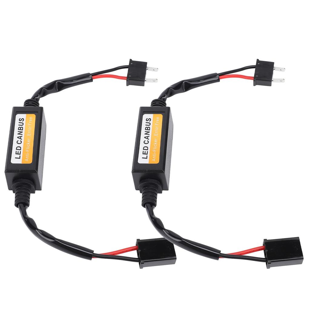2PCS H7 LED Headlight Decoder Water Resistant Plug and Play Anti Flicker Canbus Error Decoder
