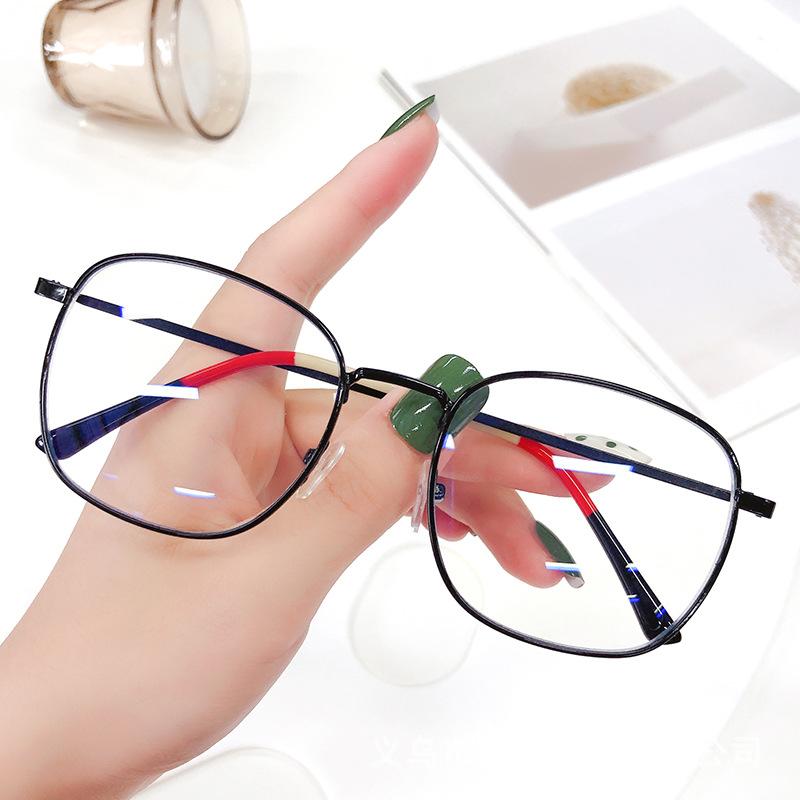 Fashion unisex square Plain glasses for men women Metal frame glasses for party eyeglasses Gentle Black Edging frame