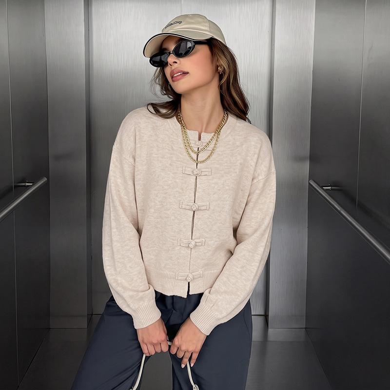 TIFICY Maglioni a girocollo a maniche lunghe con stampa tinta unita, casual, autunno inverno, da donna