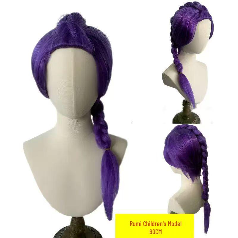 K-POP Demon Hunter Girl Group Cosplay Wig for Kids: Zoey, Rumi & Mira
