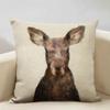 Animal Portrait Bear Lion Tiger Deer Cushion Cover Home Decoration Linen Pillow Cover 45x45cm Sofa Pillow Case Children's Gift