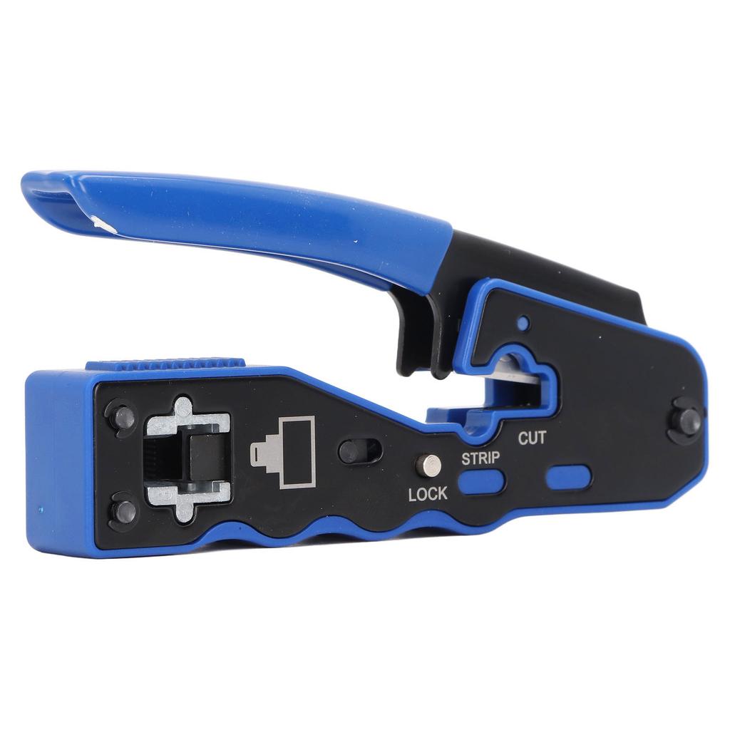 Pass Through Crimping Tool 8P8C Network Registered Jack Crimper Wire Stripper for CAT5 CAT5E CAT6