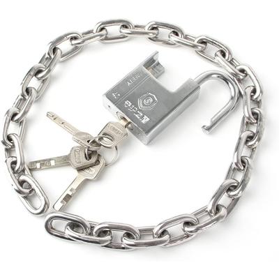 Sicherheitskettenschloss-Set, Kettenschlösser, Kettenlänge mit 2 Zoll Länge40mm Schnittfeste Schlossfür Fahrräder, Schließfächer, Aktenschränke, Kleiderschränke