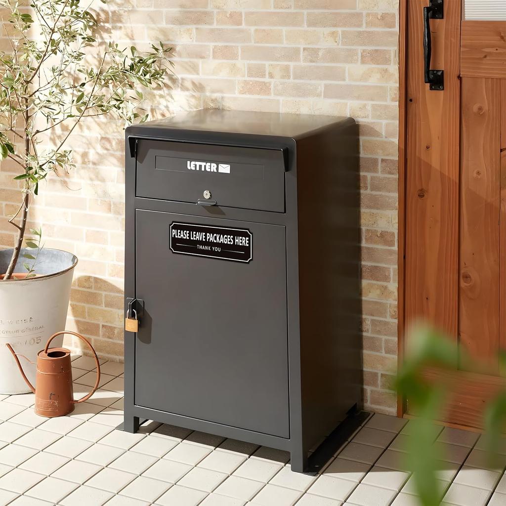 Please Leave Packages and Deliveries Here Sign Sticker, Self-Adhesive Waterproof Modern Deliveries Sign for Packages, Please Place Packages in Box