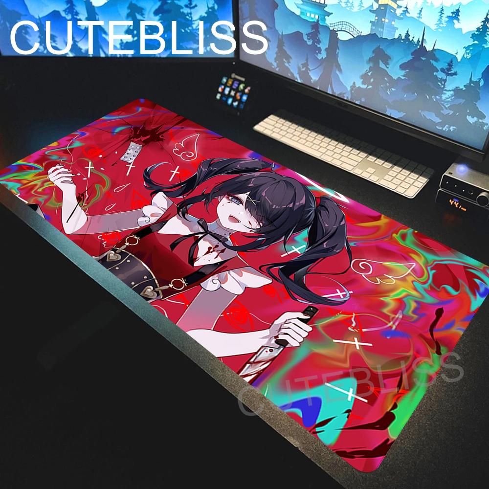 Kawaii Girl Angel Needy Streamer Overload Mouse Pad NonSlip Rubber Base Soft Cloth Desk Mat Office Computer Stitched Mousepad