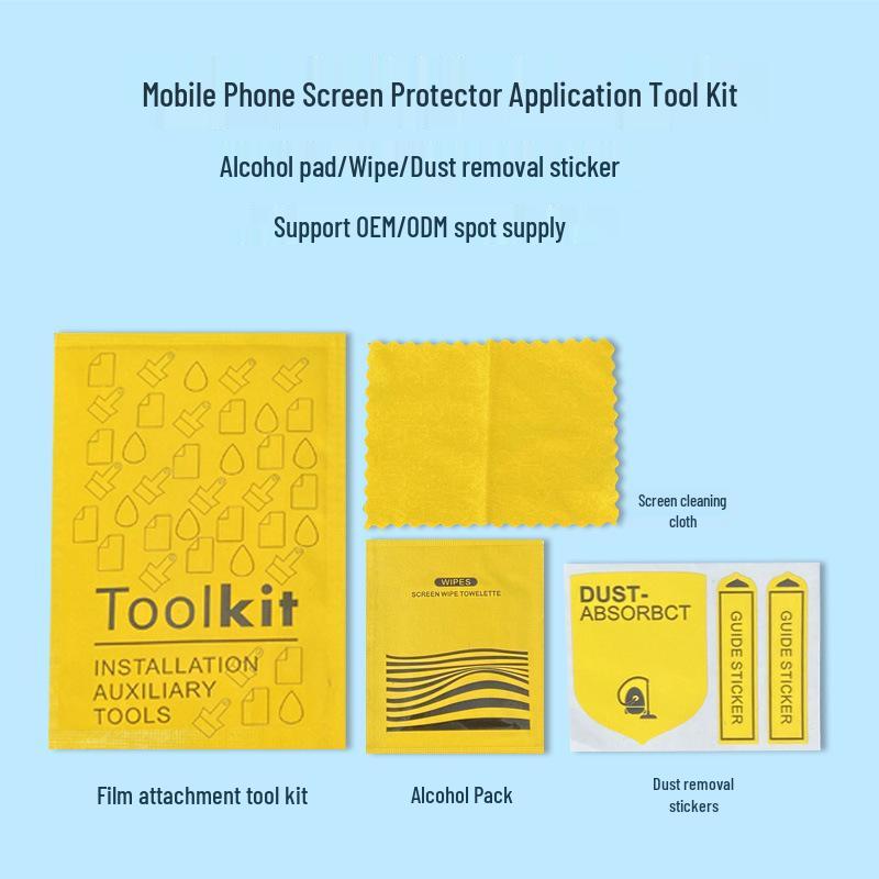 Neutral Mobile Phone Screen Protector Kit: Dust Removal Paste, Auxiliary Tools & Tempered Film Cleaning Set