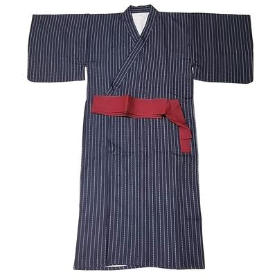 Yukata Kimono Set Waist Belt Easy To Dress Yukata Set Summer Clothes Festival Fireworks Yukata Cool Simple Plain Japanese Clothes Jinbei One Size Fits