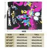 Spooky Month Flannel Blanket  Warm Soft Throw Blanket for Outdoor Travel Office Aesthetic Bedspread Sofa Bed Cover