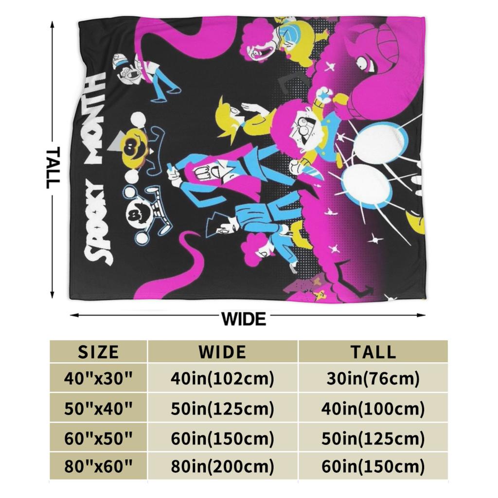 Spooky Month Flannel Blanket  Warm Soft Throw Blanket for Outdoor Travel Office Aesthetic Bedspread Sofa Bed Cover