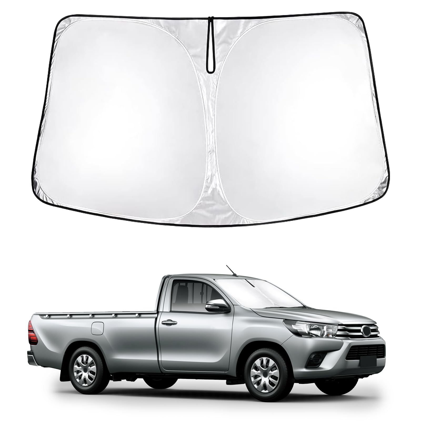 

Hilux Gun125 Тип Защита от солнца на лобовое стекло HILUX GUN125 Передняя Защита от солнца Шторка-шторка Мульти Toyota Hilux GUN125 model