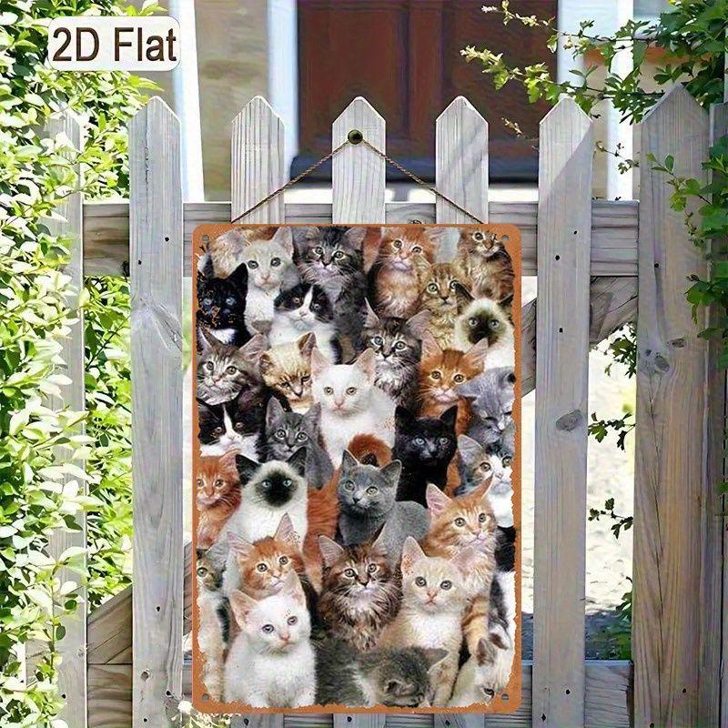 Retro Metal Sign Cute Pets Wall Decor Tin Plate Art for Living Room Bar Cafe