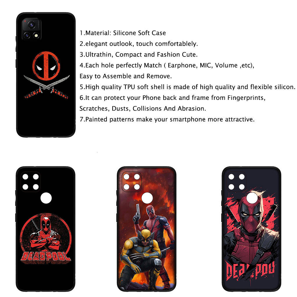 Cover for iPhone 17 16 15 Xiaomi Poco Redmi Note 14 13 12 11 Pro Max 9 16e Samsung Galaxy S25 S24 OPPO Huawei Wolverine Superhero Deadpool Phone Case