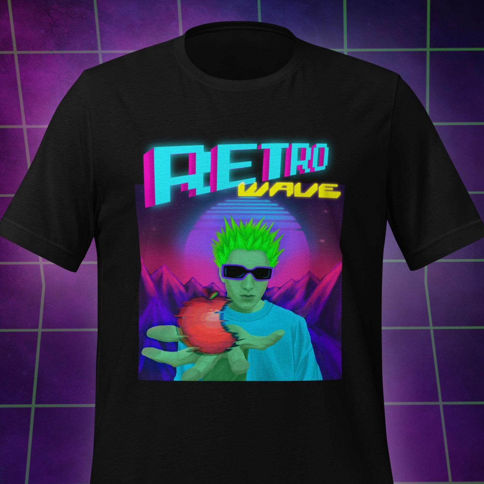 Cyberpunk Retrowave Shirt - Neon 80s Vaporwave Graphic Tee L