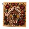 Interactive Family Crafts Christmas Faux Pearl Art Kit, Tree Wreath Painting DIY Sets Sparkling Diamond Craft Kit for Adults, Holiday Wall Decor Gift
