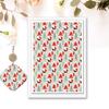 Pack of 4 Christmas Themed Transfer Paper 95x138mm Clay Earrings Water Soluble Transfer Paper for Jewelry Making