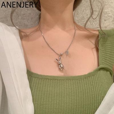 Women'S Fashion Jewelry Rabbit Animal Pendant Necklace For Women Vintage Handmade Hip Hop Chains Party Jewelry S-N551