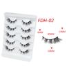 Fox-Eye False Eyelashes Wispy Cat-Eye Faux Mink Lashes 5 Pairs Natural 8D Fluffy Volume Fake-Eyelashes Multipacks Gifts