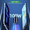100W Car Charger Lighter PD Fast Charging For IPhone QC3.0 Mini USB Type C Mini Car Phone Charger For Samsung Huawei Xiaomi