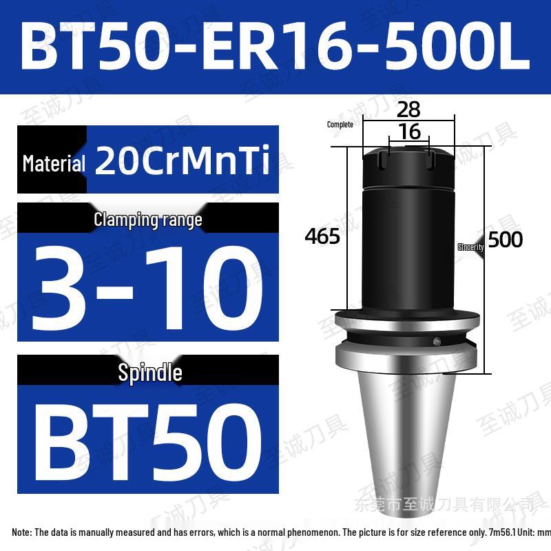 BT50-ER Collet Chuck Holder: Carburized & Blackened with ER Spring for CNC Machining