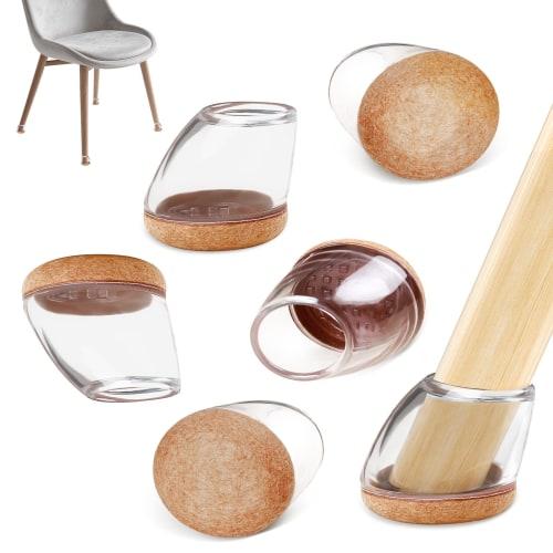 

ZDDLOINP Chair Leg Covers, 16-Piece Set, Chair Leg Caps for Sloped Legs, Thin, Furniture Scratch Prevention, Soundproofing, Anti-Slip, Easy Installati
