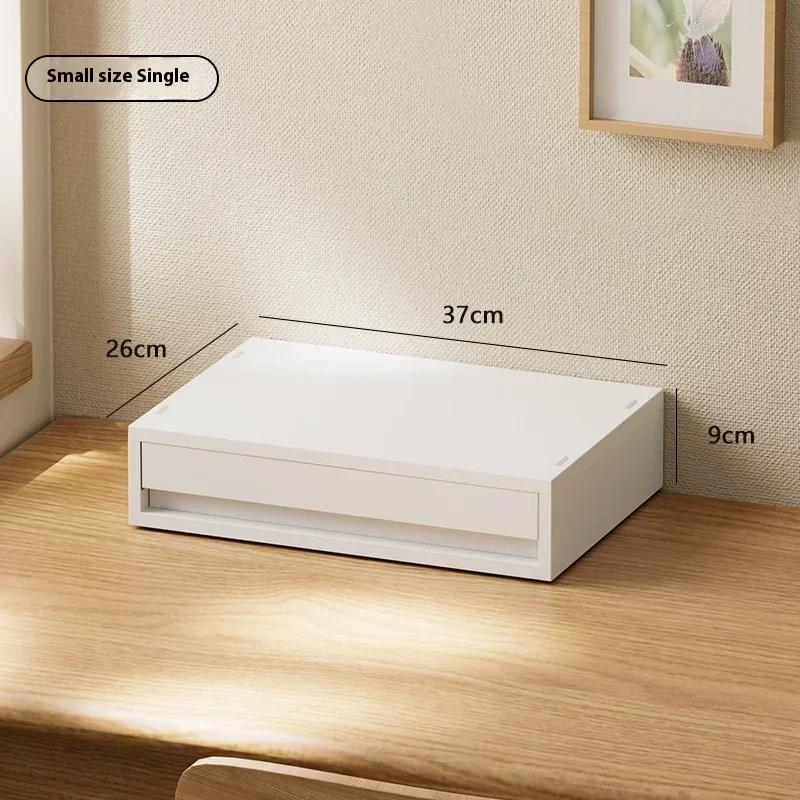 

Настольный ящик для хранения Штабелируемый белый ящик для хранения Бытовое хранение канцелярских товаров Многофункциональный ящик для хранения Японский ящик для хранения