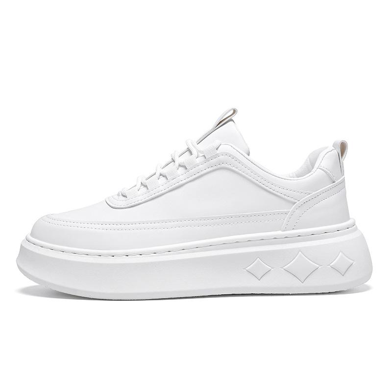 

Мужская обувь 2025 лето новая мужская тонкая спортивная обувь повседневная универсальная трендовая обувь толстая подошва увеличивающая рост мягкая подошва белая обувь 39 белый