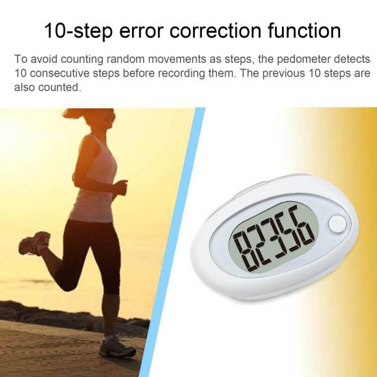 3D-Schrittzähler mit großem Digitaldisplay, hochpräzise, ​​kompakte Größe, tragbarer Schrittzähler, Outdoor-Aktivitäten, Fitness-Tracker