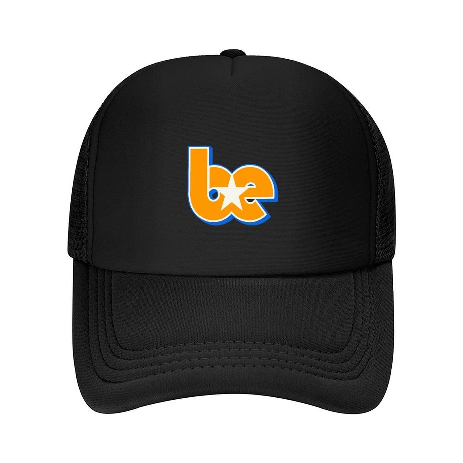 BE Star Contrast Initials Outline Logo Orange Blue White Baseball Cap black Vintage Snapback Cap Trucker Hat Unisexs Hats Womens