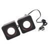Mini Cube USB Stereo 3.5mm Jack Wired Speaker For Desktop Laptop PC Computer(Double Track)
