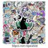 50 Magical Witch Graffiti-Style Original Cartoon Stickers for Decorating Phone Cases and Luggage