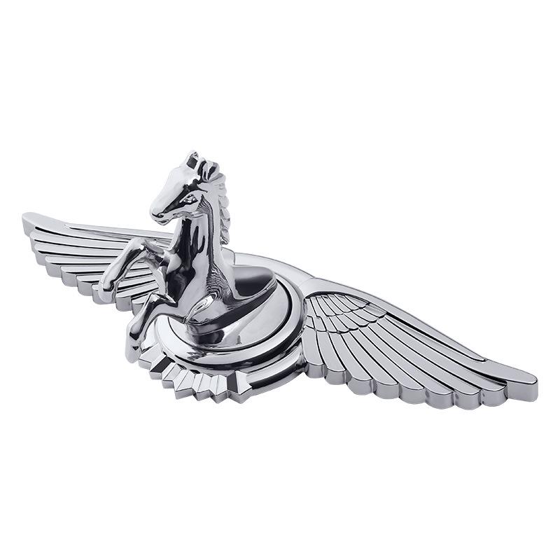 3D Horse Head Wing Car Emblem: Exterior Hood Decoration Metal Sticker