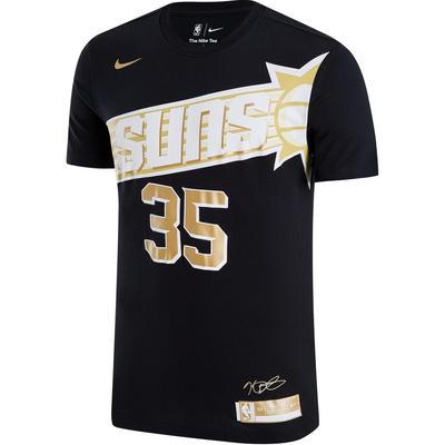 Phoenix Suns Kevin Durant Letter Logo Print Crew Neck T-Shirt Men Tops Black FV8902-011