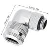 PC Water Cooling Two touch Fitting G1Celsius4 Thread 90 Degrees Elbow Connector for 14MM Tube Black