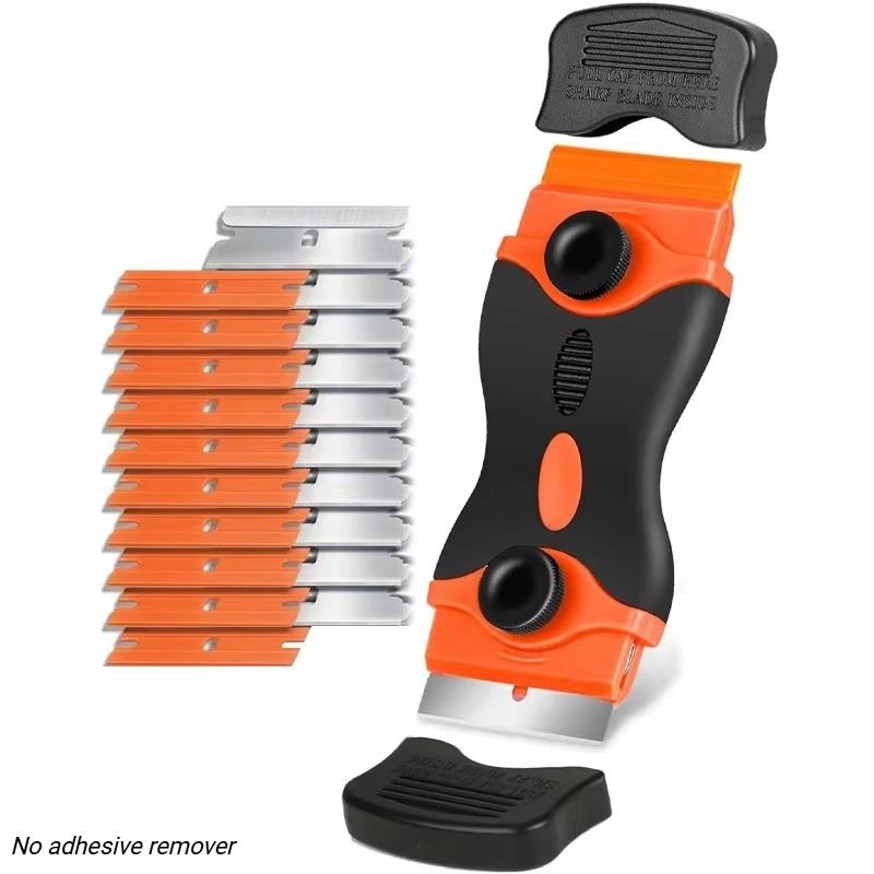 All-in-One Sticker Remover Tool: 50ml Liquid + Razor Scraper + 20 Blades. Removes Decals, Tint, Labels & Glue Residue Instantly
