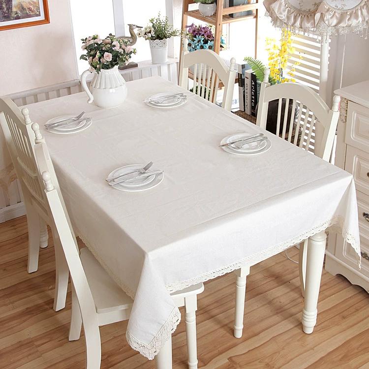 Tischdecke, Spitzentischdecke, weiß, weich, staubdicht, für jede Feiertagsparty, Hochzeit, Küche, Abendessen, Picknick, Tischplatte, Heimdekoration, rechteckige Tischdecke