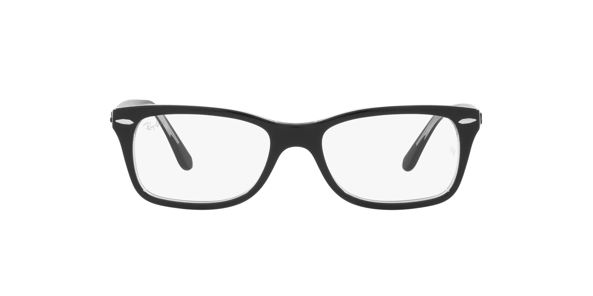 Sunglasses RX5428F TRANSPARENT 55 Prescription Eyewear Frames 2034 BLACK ON Asian Fit [Ray-Ban]