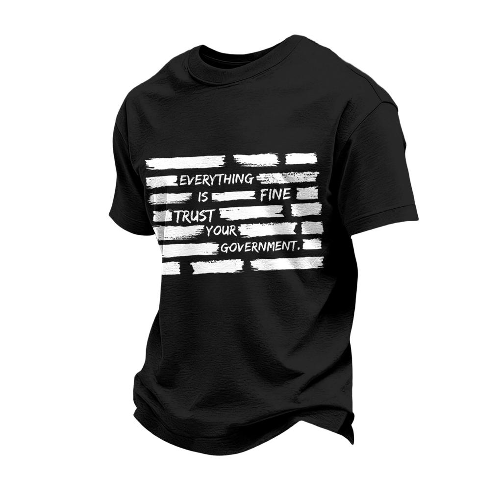 USA Anniversary Men's Casual Letter Print Short-Sleeve T-Shirt