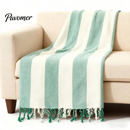 Thin Beach Towel Turkish Striped Print Quick-Drying Sand-Free Swimwear Accessory Large Size