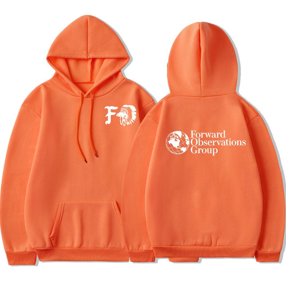 Vintage FOG Forward Observations Group Mikina s kapucí Skeleton Grafika Mikiny s kapucí Pánské Gotické Punkové Mikiny Harajuku Streetwear