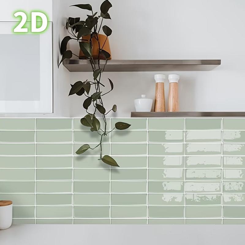 5/10Pcs Non Fading Wall Tile Stickers Peel and Stick Waterproof Oil Proof Heat Resistant for Dining Area Wall Decoration