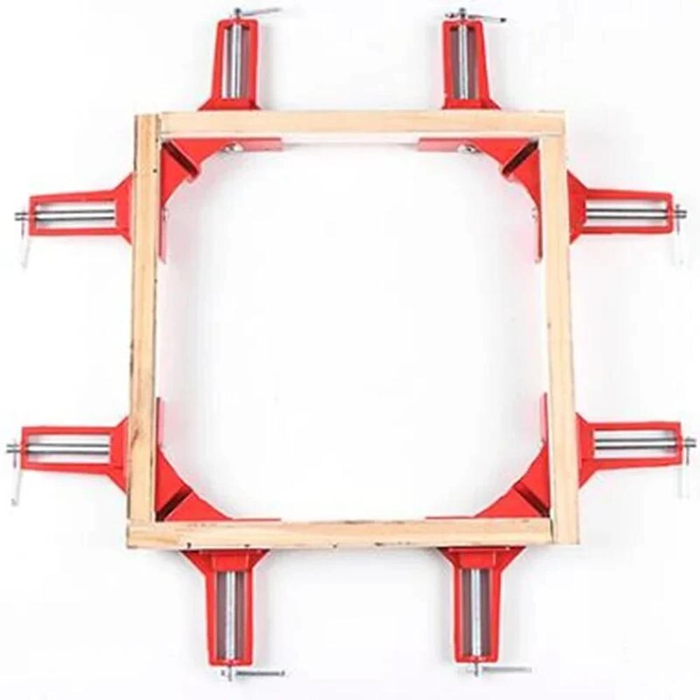 4 Pcs 90 Degree Angle Clamps Carpentry Frame DIY Glass Clamps Angle Clamps Hand Tools Degree Toggle Clamps For Woodworking