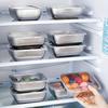 5/10 ks Nerezové nádoby na potraviny s víčky s odklápěcím víkem Opakovaně použitelné organizéry do lednice pro kuchyňské pikniky Skladování potravin