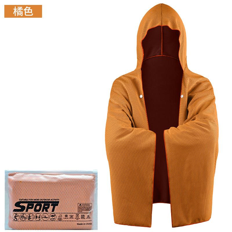 

Outdoor Sports Cooling Sun Protection Poncho Oversized Quick Dry Hooded Beach Towel Absorbent Sun Shade Cape Cooling Towel 140 60