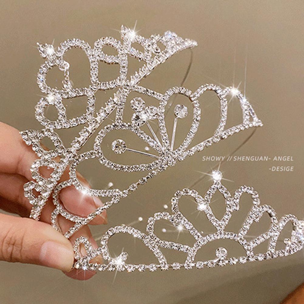 Moderna Para Tiara Adornada con Cristales Perfecta para Ocasiones Especiales